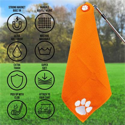 Team Golf Clemson Magnetic Golf Towel - Team Golf USA