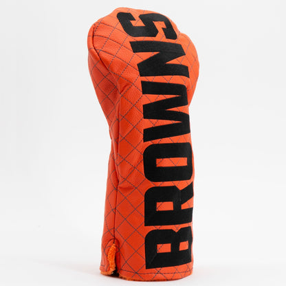 Team Golf Cleveland Browns DR/FW Quilted Headcovers - Team Golf USA