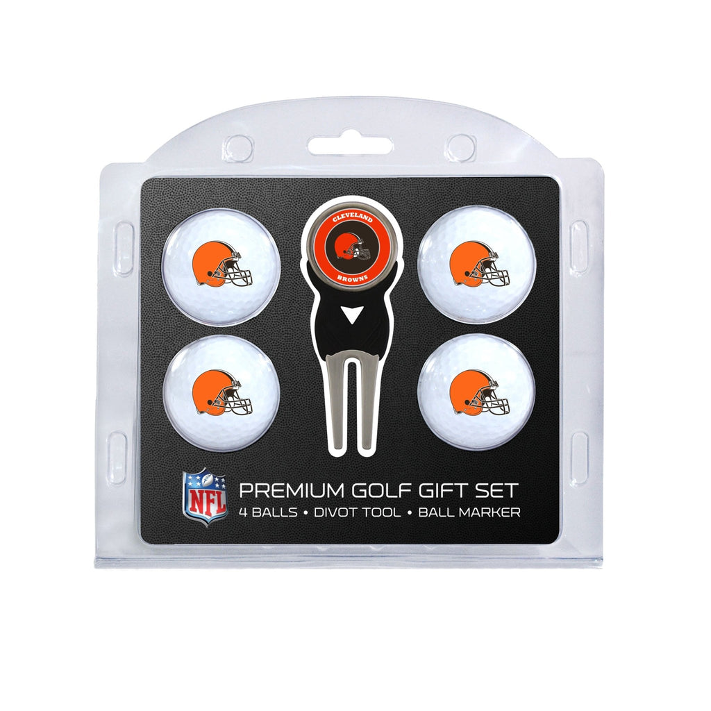 Team Golf Cleveland Browns Golf Gift Sets - 4 Ball Gift Set -