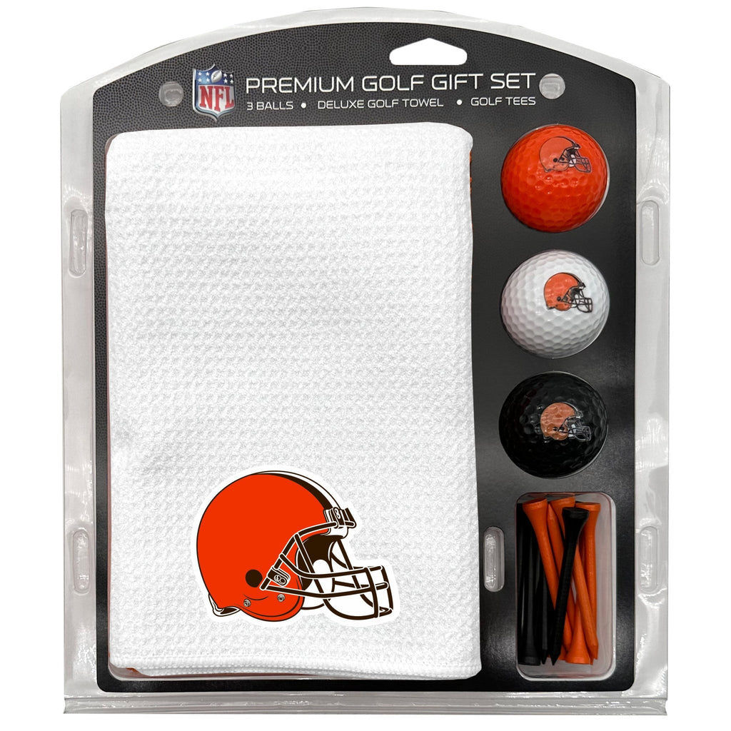 Team Golf Cleveland Browns Golf Gift Sets - Microfiber Towel Gift Set-White -