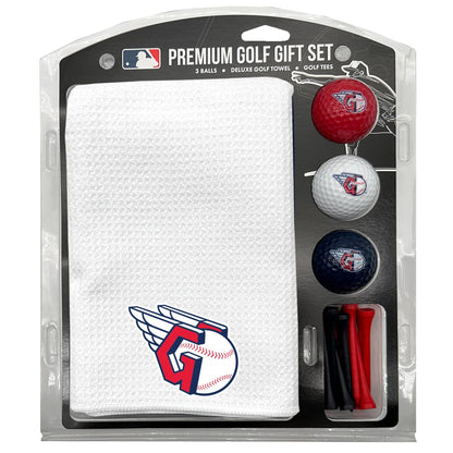 Team Golf Cleveland Guardians Golf Gift Sets - Microfiber Towel Gift Set - White - 