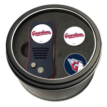 Team Golf Cleveland Guardians Golf Gift Sets - Tin - Divot Tool & 2 Markers - 