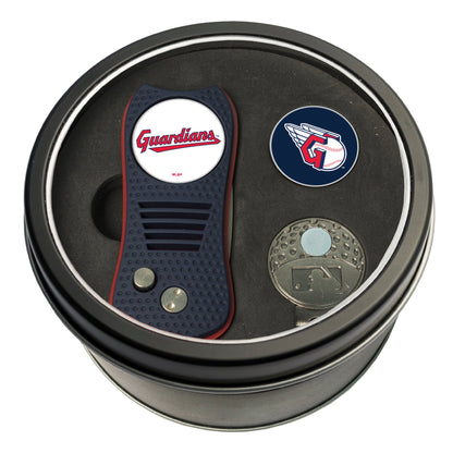 Team Golf Cleveland Guardians Golf Gift Sets - Tin - Divot Tool & Hat Clip - 