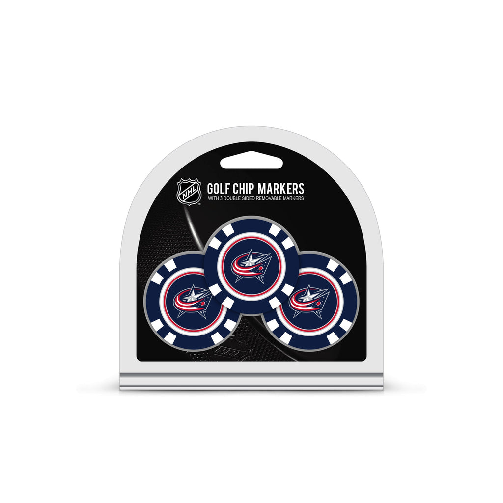 Team Golf COLM Blue Jackets Ball Markers - 3 Pack Golf Chip Markers - 