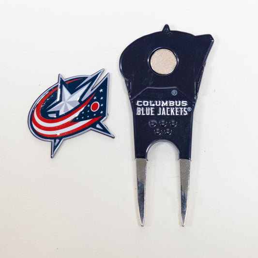 Team Golf COLM Blue Jackets Divot Tools - Custom Shaped - 