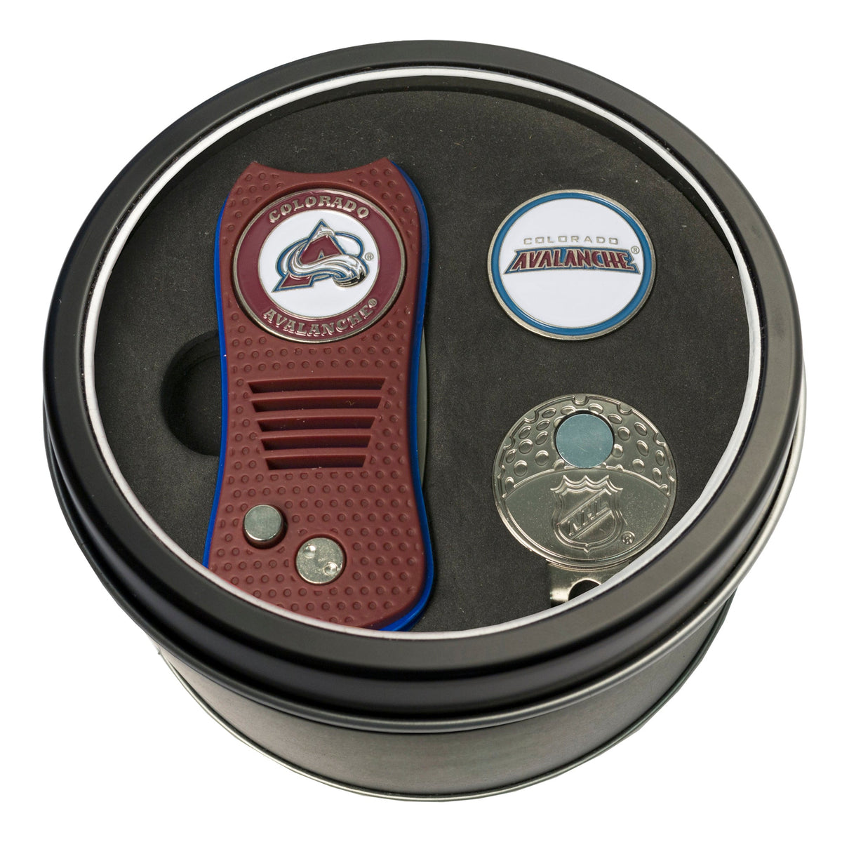 Team Golf COLO Avalanche Golf Gift Sets - Tin - Divot Tool & Hat Clip - 