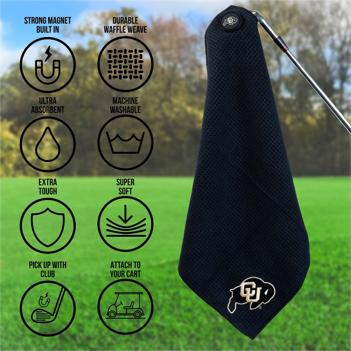 Team Golf Colorado Magnetic Golf Towel - Team Golf USA