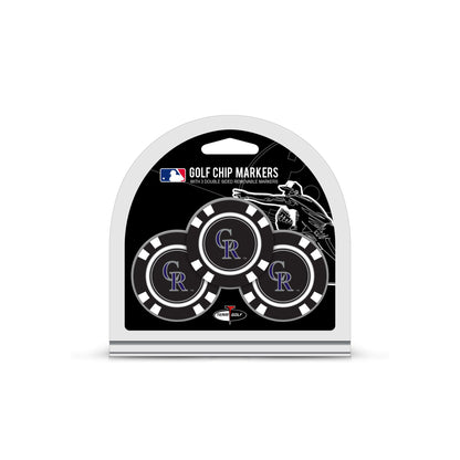Team Golf Colorado Rockies Ball Markers - 3 Pack Golf Chip Markers - 