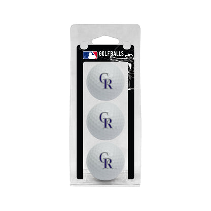 Team Golf Colorado Rockies Golf Balls - 3 Pack - White