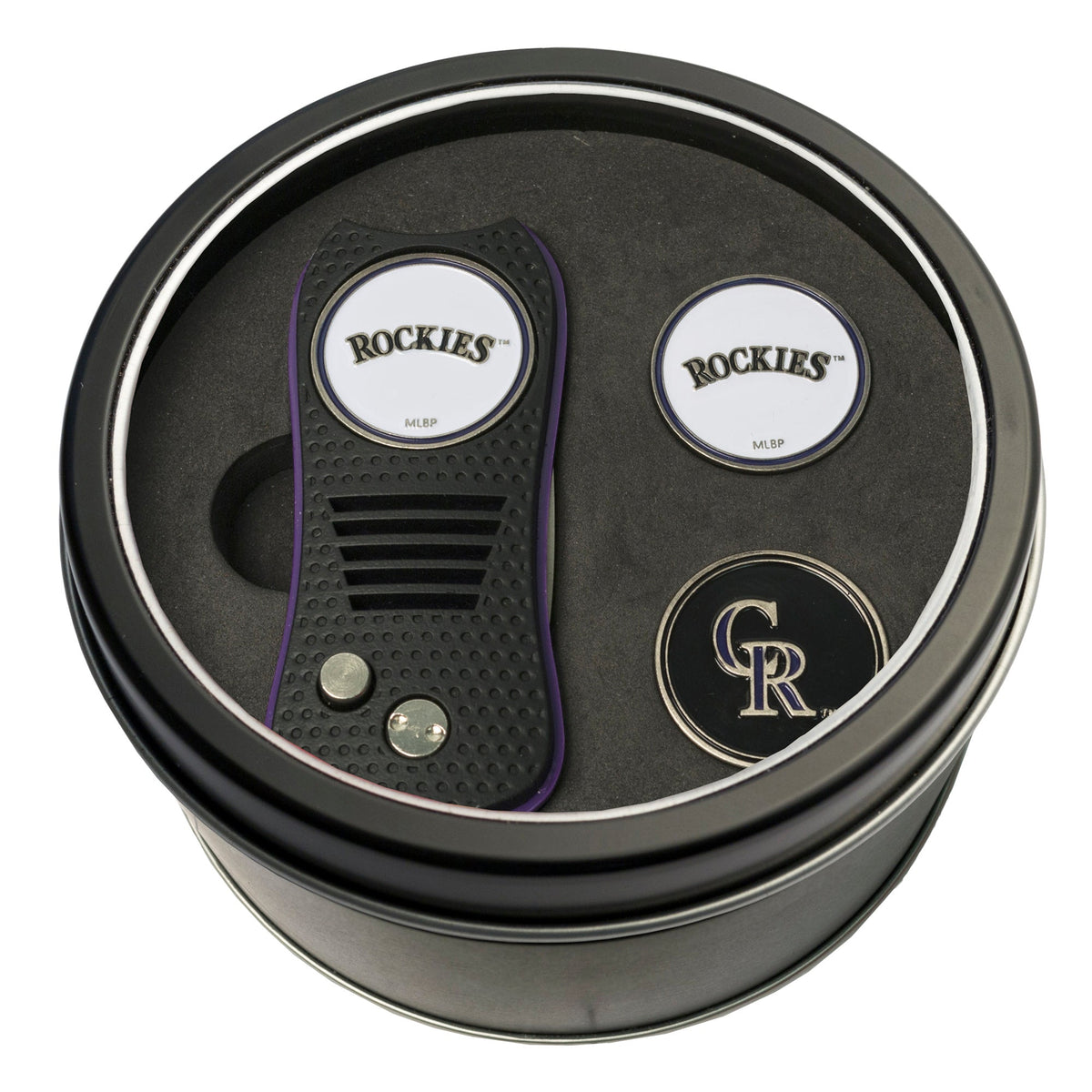 Team Golf Colorado Rockies Golf Gift Sets - Tin - Divot Tool & 2 Markers - 