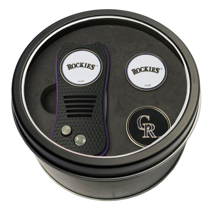 Team Golf Colorado Rockies Golf Gift Sets - Tin - Divot Tool & 2 Markers - 
