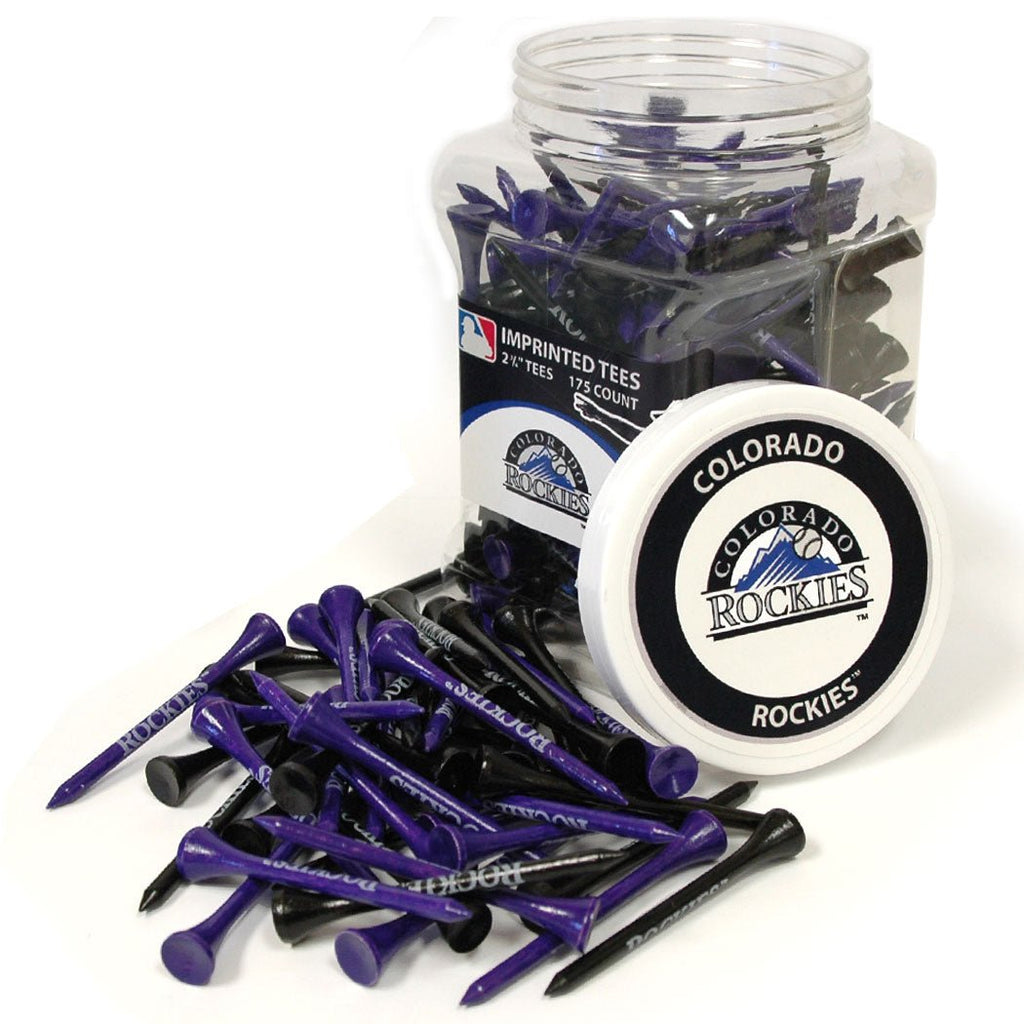 Team Golf Colorado Rockies Golf Tees - 175 Tee Jar - 