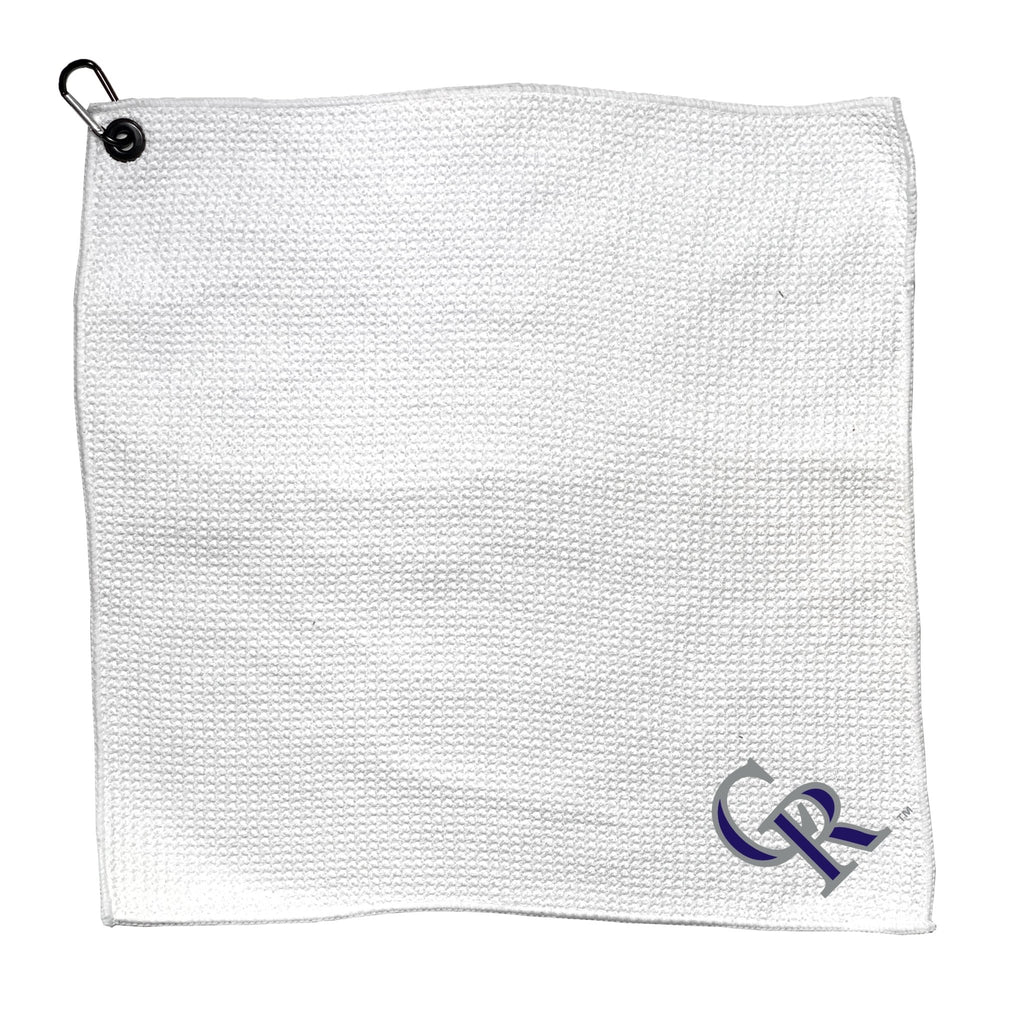 Team Golf Colorado Rockies Golf Towels - Microfiber 15X15 White - 