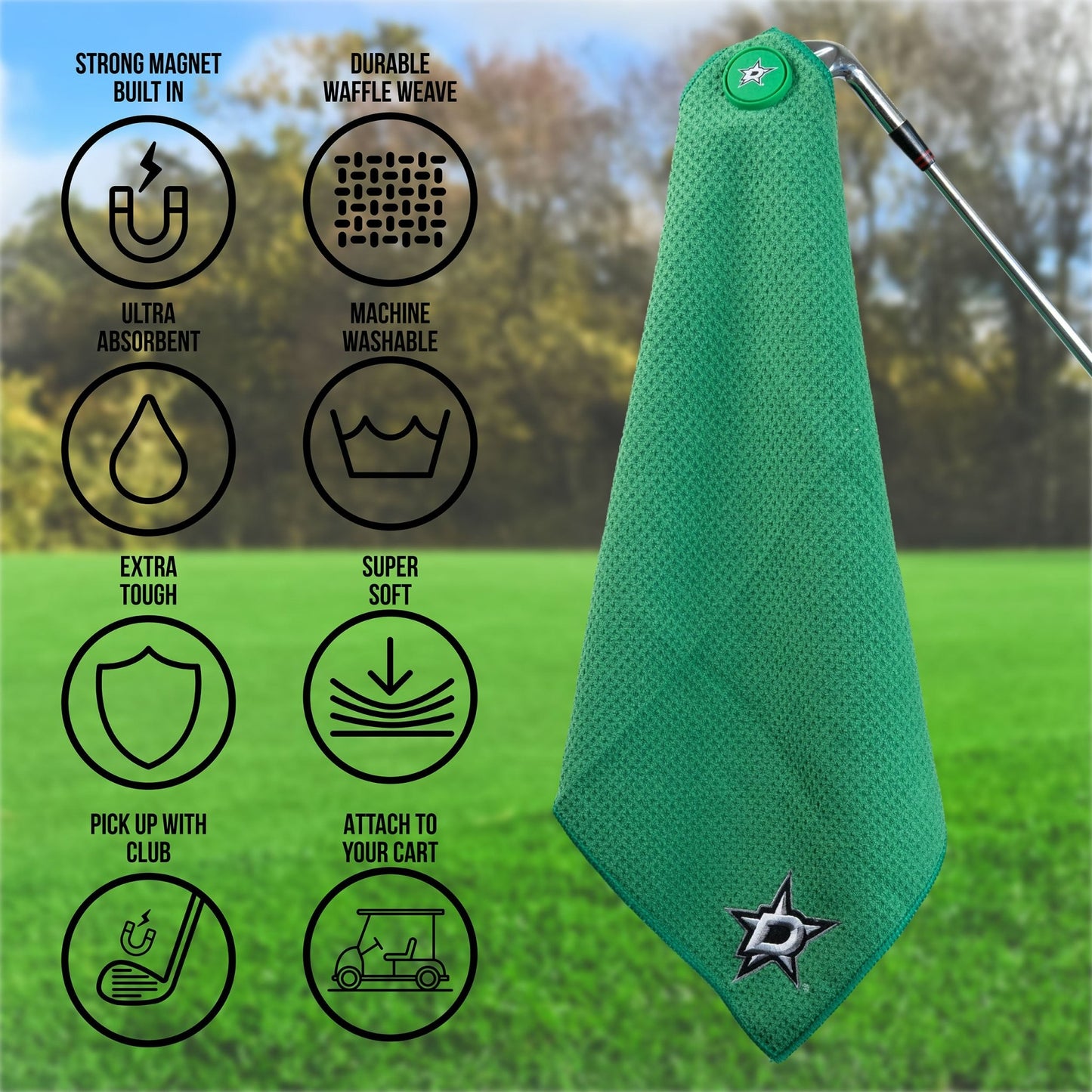 Team Golf Dallas Stars Magnetic Golf Towel - Team Golf USA