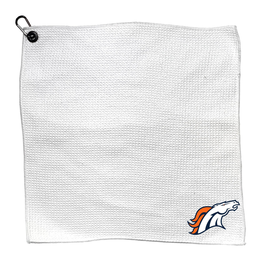 Team Golf DEN Broncos Golf Towels - Microfiber 15X15 White - 