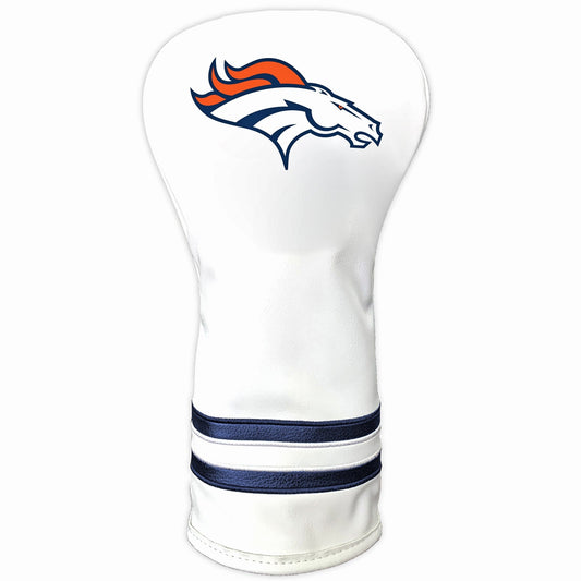 Team Golf Denver Broncos DR/FW Headcovers - Vintage Driver HC - Printed White