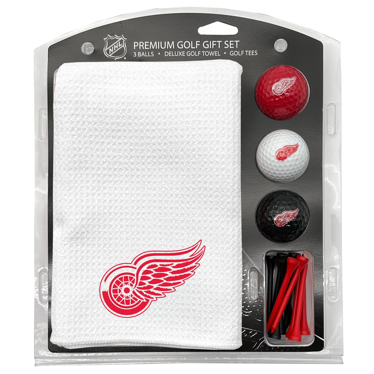 Team Golf DET Red Wings Golf Gift Sets - Microfiber Towel Gift Set - White - 