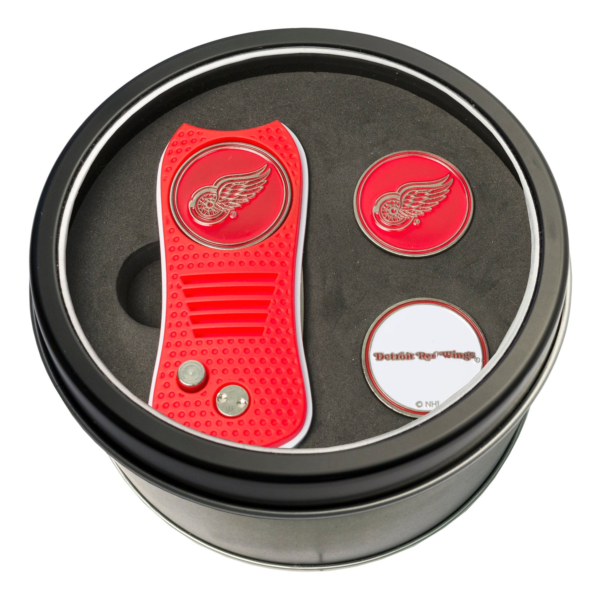 Team Golf DET Red Wings Golf Gift Sets - Tin - Divot Tool & 2 Markers - 