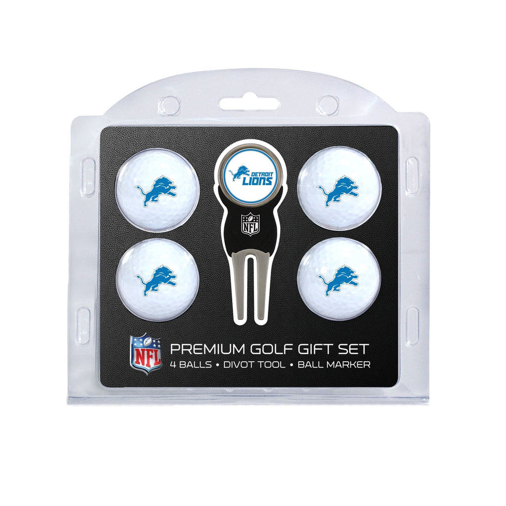 Team Golf Detroit Lions Golf Gift Sets - 4 Ball Gift Set -