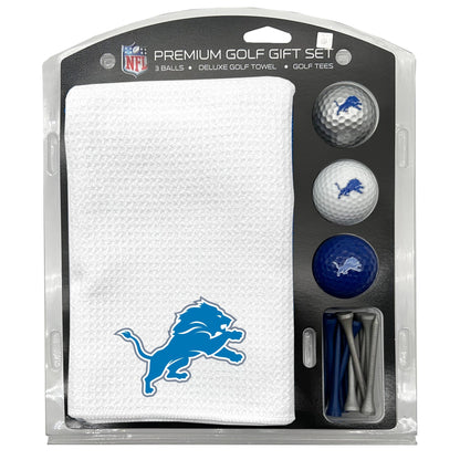 Team Golf Detroit Lions Golf Gift Sets - Microfiber Towel Gift Set-White -