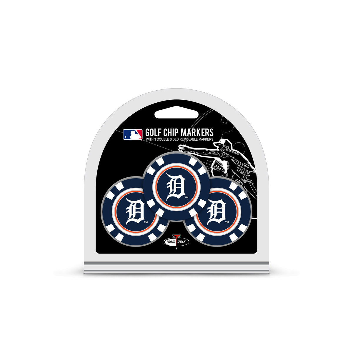 Team Golf Detroit Tigers Ball Markers - 3 Pack Golf Chip Markers - 