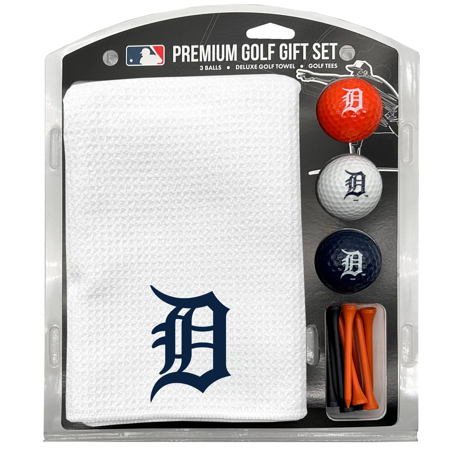 Team Golf Detroit Tigers Golf Gift Sets - Microfiber Towel Gift Set - White - 