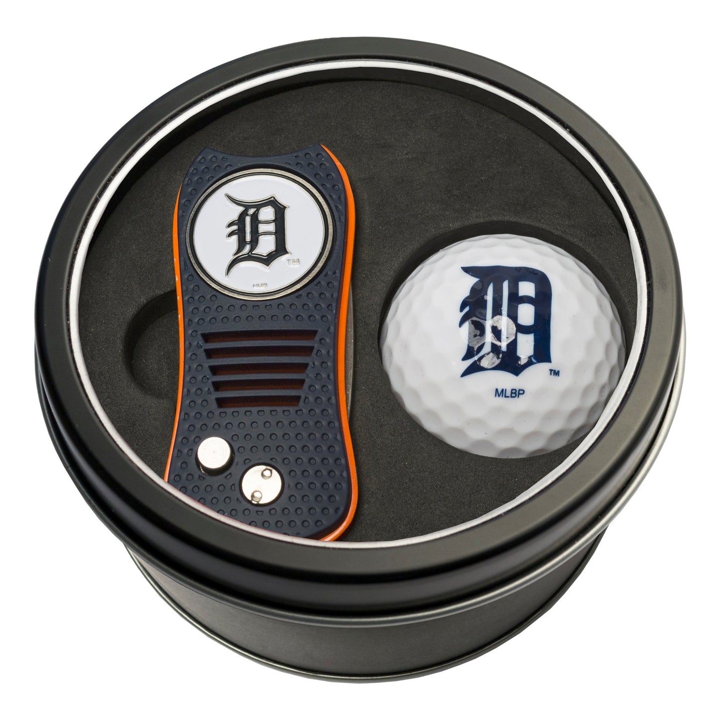 Team Golf Detroit Tigers Golf Gift Sets - Tin - Divot Tool & Golf Ball - 