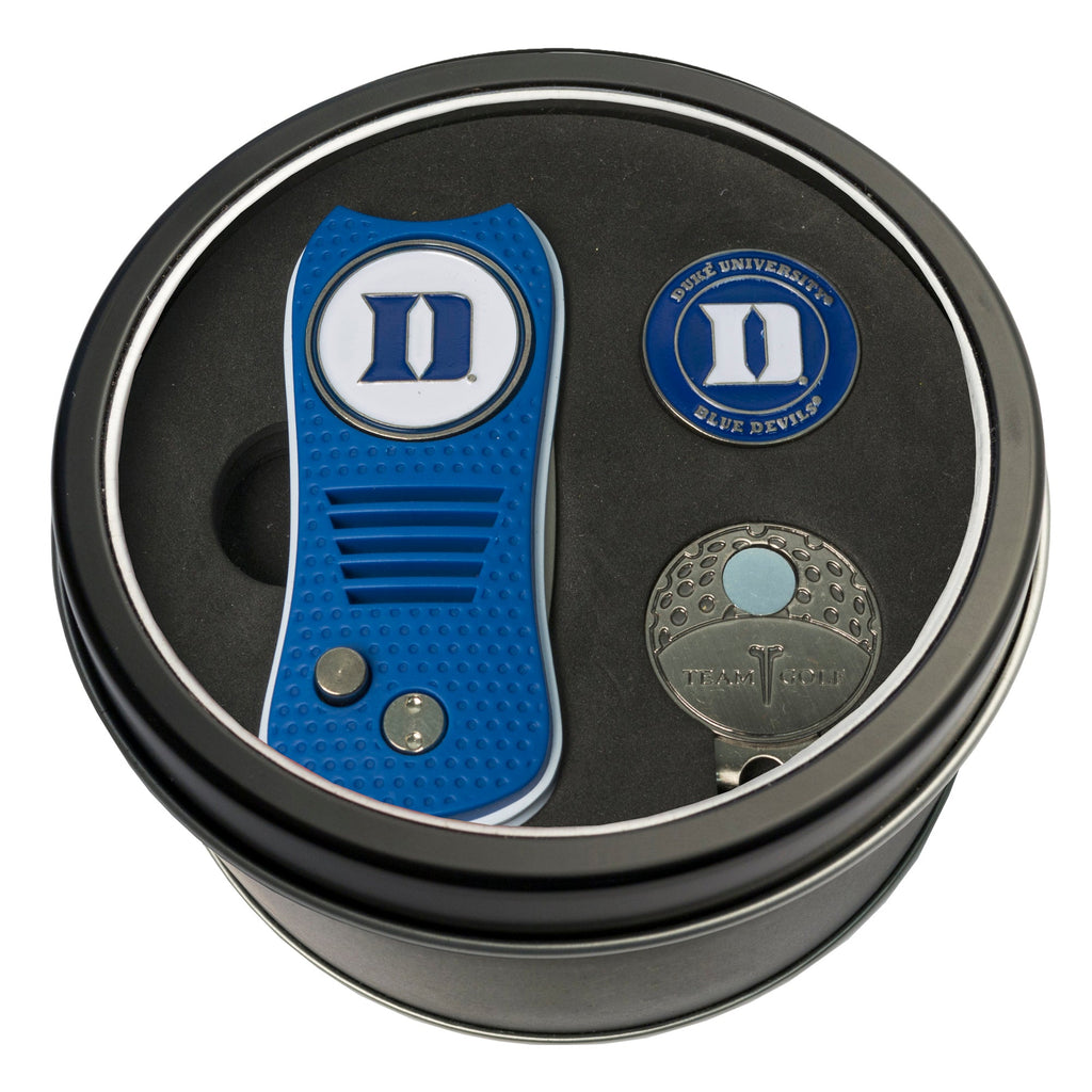 Team Golf Duke Golf Gift Sets - Tin - Divot Tool & Hat Clip - 