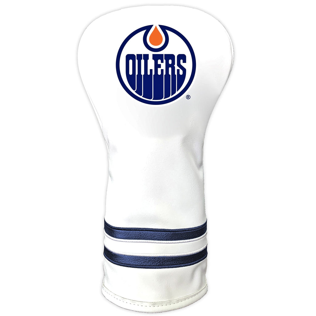 Team Golf Edmonton Oilers DR/FW Headcovers - Vintage Driver HC - Printed White