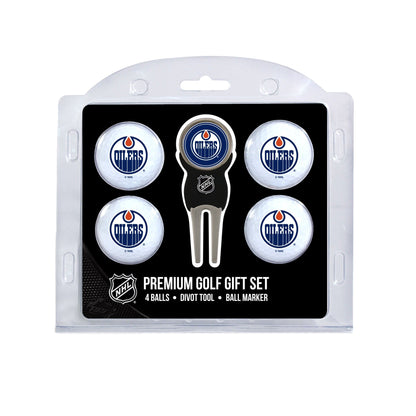 Team Golf Edmonton Oilers Golf Gift Sets - 4 Ball Gift Set - 