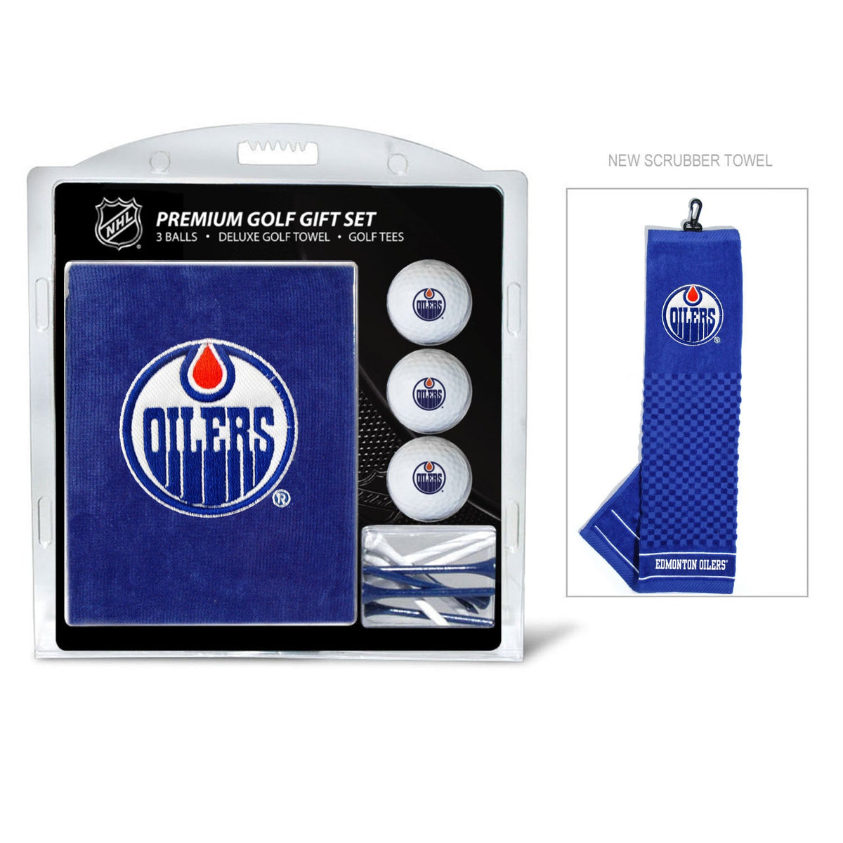 Team Golf Edmonton Oilers Golf Gift Sets - Embroidered Towel Gift Set - 