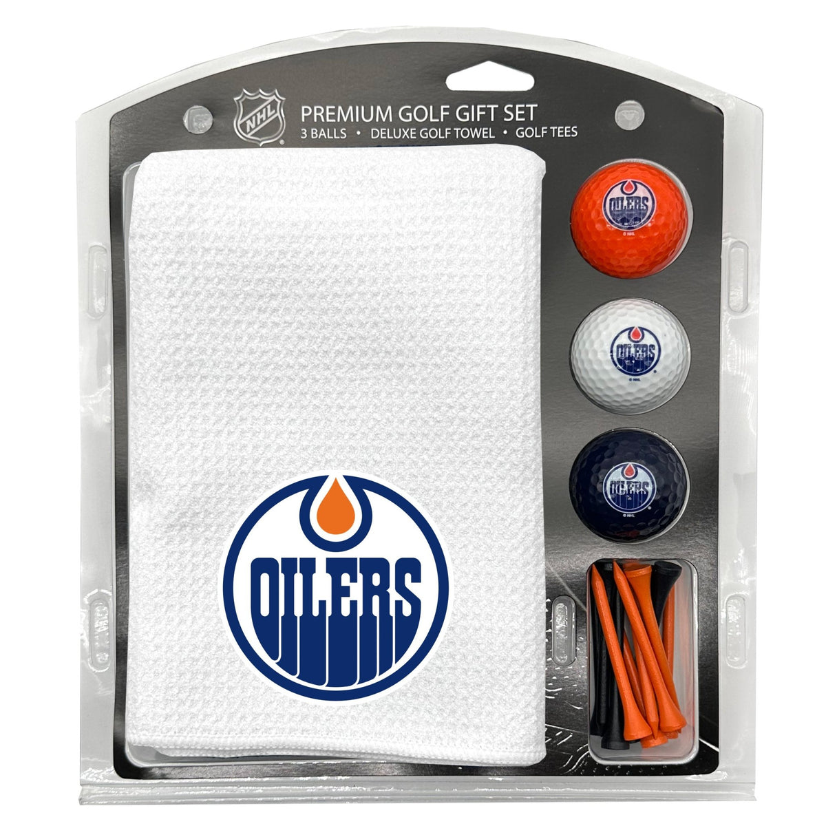 Team Golf Edmonton Oilers Golf Gift Sets - Microfiber Towel Gift Set - White - 