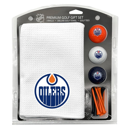 Team Golf Edmonton Oilers Golf Gift Sets - Microfiber Towel Gift Set - White - 