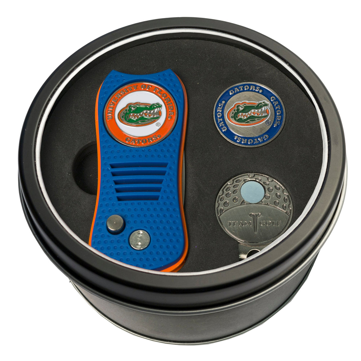 Team Golf Florida Golf Gift Sets - Tin - Divot Tool & Hat Clip - 
