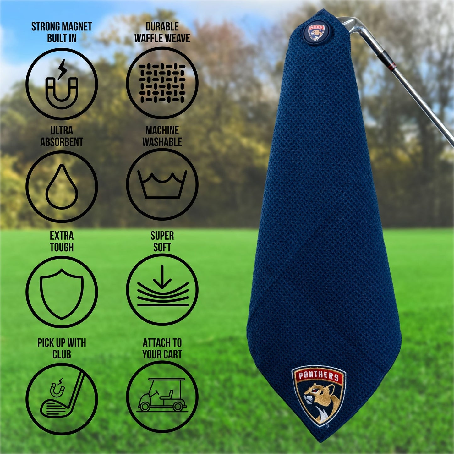 Team Golf Florida Panthers Magnetic Golf Towel - Team Golf USA