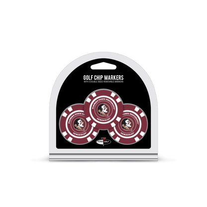 Team Golf Florida St Ball Markers - 3 Pack Golf Chip Markers - 