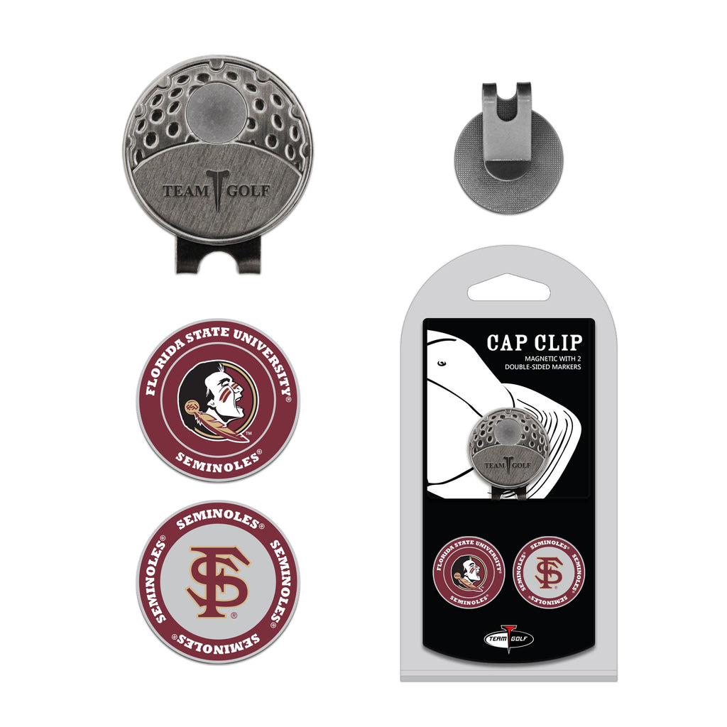 Team Golf Florida St Ball Markers - Hat Clip - 2 markers - 