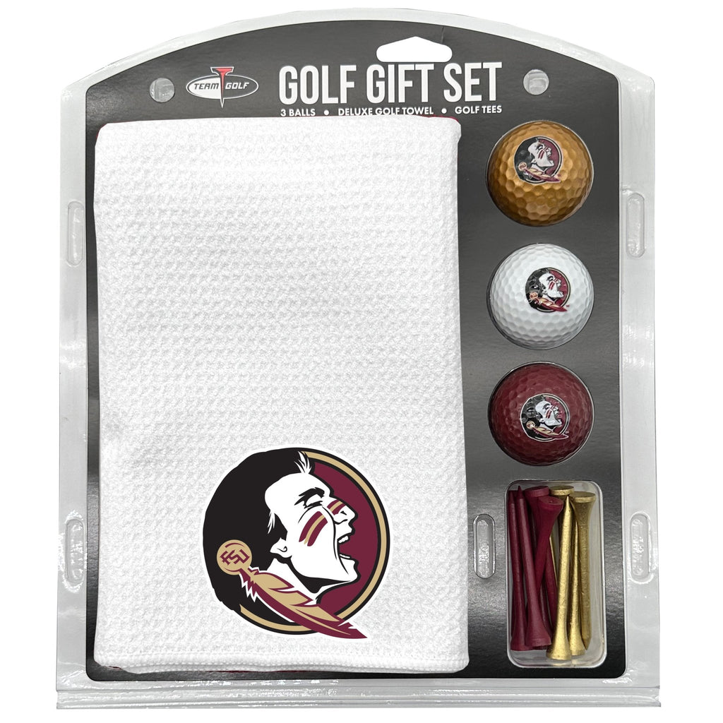 Team Golf Florida St Golf Gift Sets - Microfiber Towel Gift Set - White - 