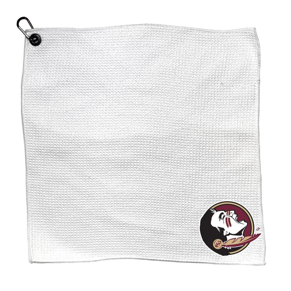 Team Golf Florida St Golf Towels - Microfiber 15X15 White - 