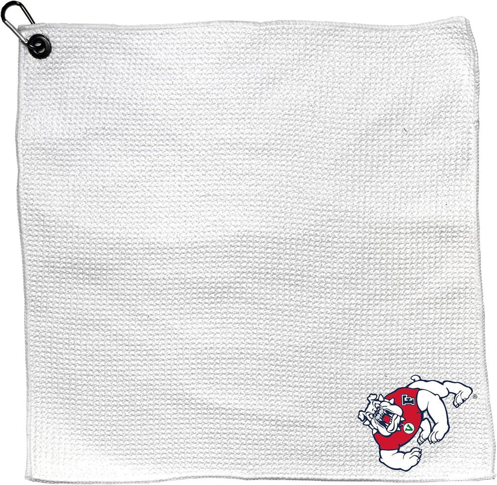 Team Golf Fresno St Golf Towels - Microfiber 15X15 White - 