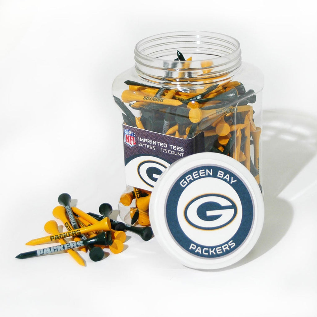 Team Golf GB Packers Golf Tees - 175 Tee Jar - 