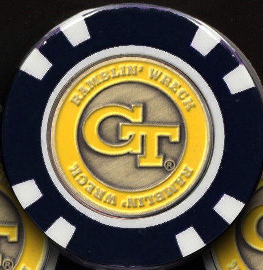 Team Golf Georgia Tech Ball Markers - Golf Chip Marker - 
