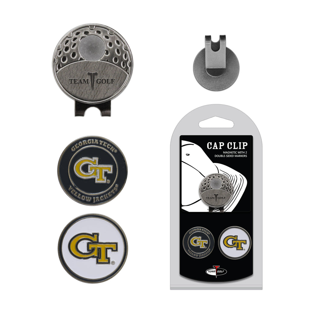 Team Golf Georgia Tech Ball Markers - Hat Clip - 2 markers - 