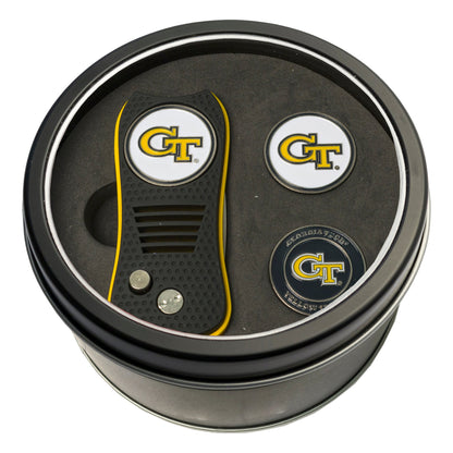Team Golf Georgia Tech Golf Gift Sets - Tin - Divot Tool & 2 Markers - 