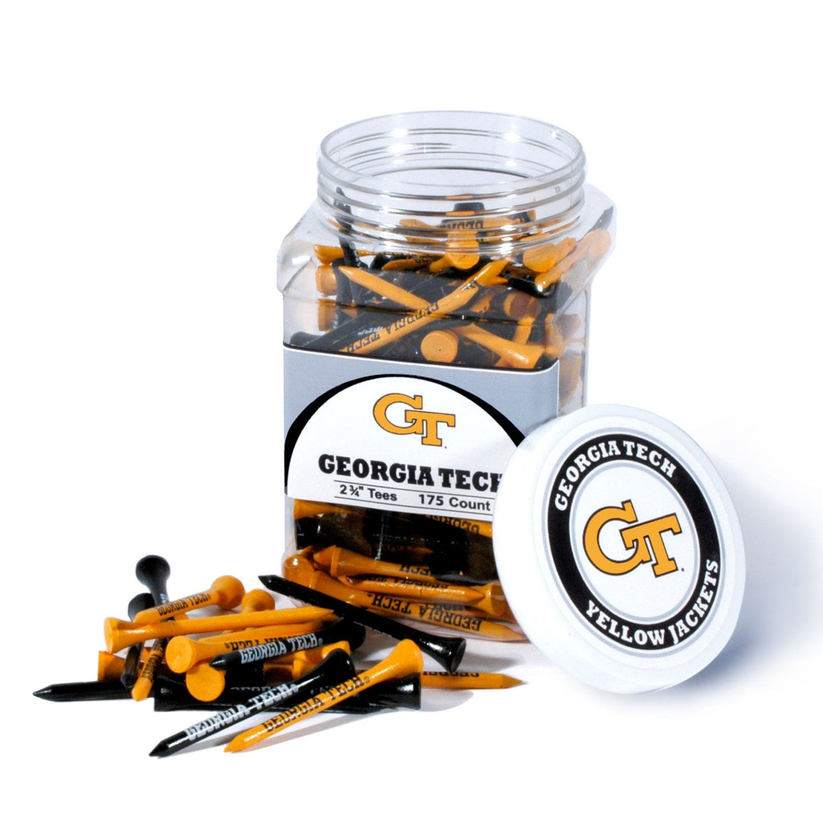 Team Golf Georgia Tech Golf Tees - 175 Tee Jar - 