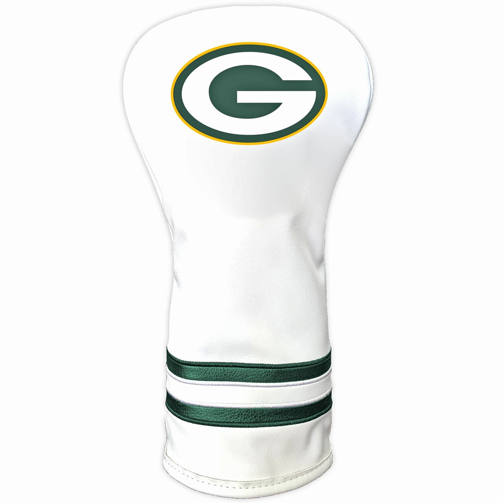 Team Golf Green Bay Packers DR/FW Headcovers - Vintage Driver HC - Printed White