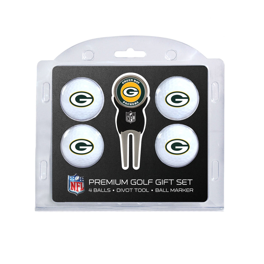 Team Golf Green Bay Packers Golf Gift Sets - 4 Ball Gift Set -