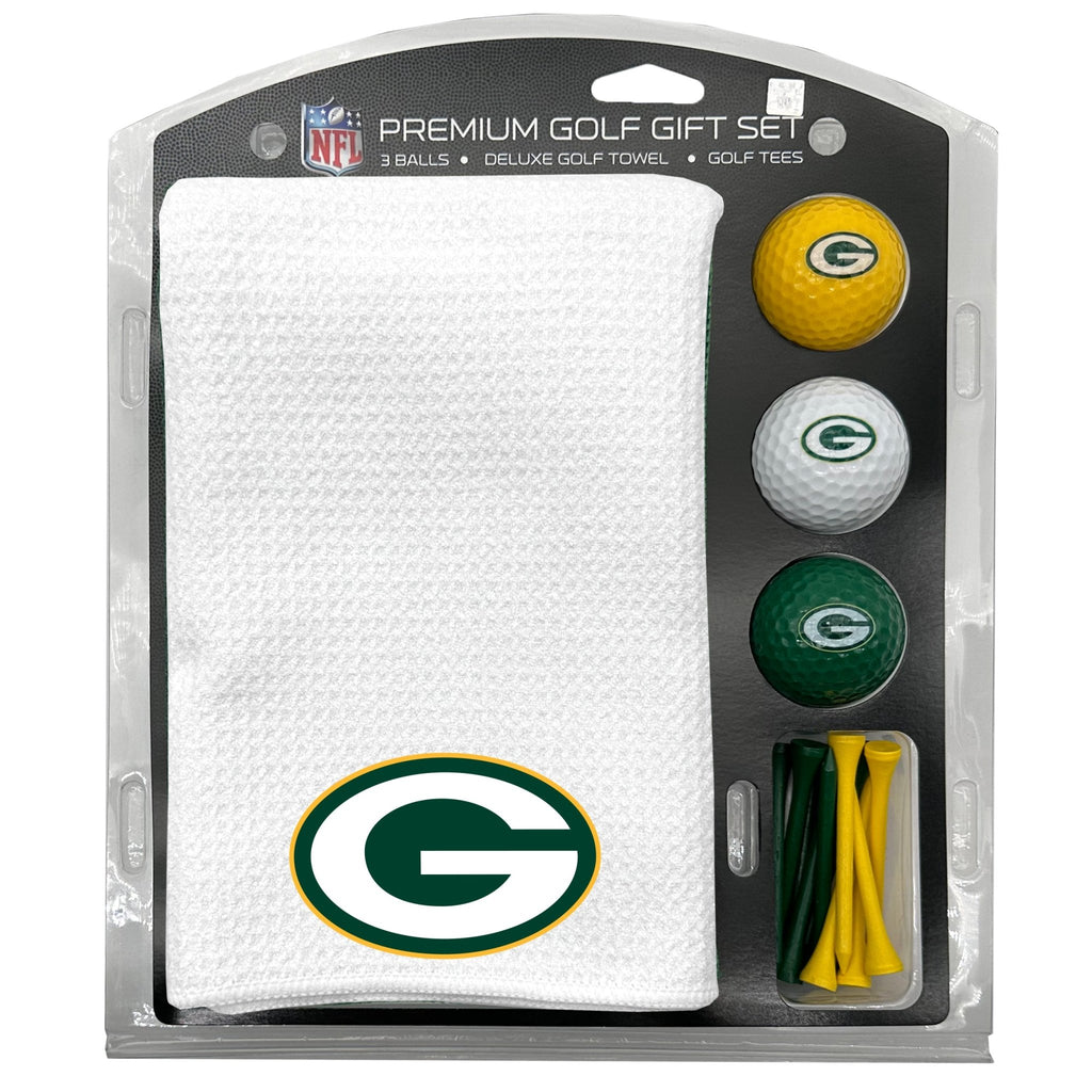 Team Golf Green Bay Packers Golf Gift Sets - Microfiber Towel Gift Set-White -