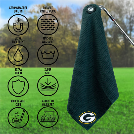 Team Golf Green Bay Packers Magnetic Golf Towel - Team Golf USA