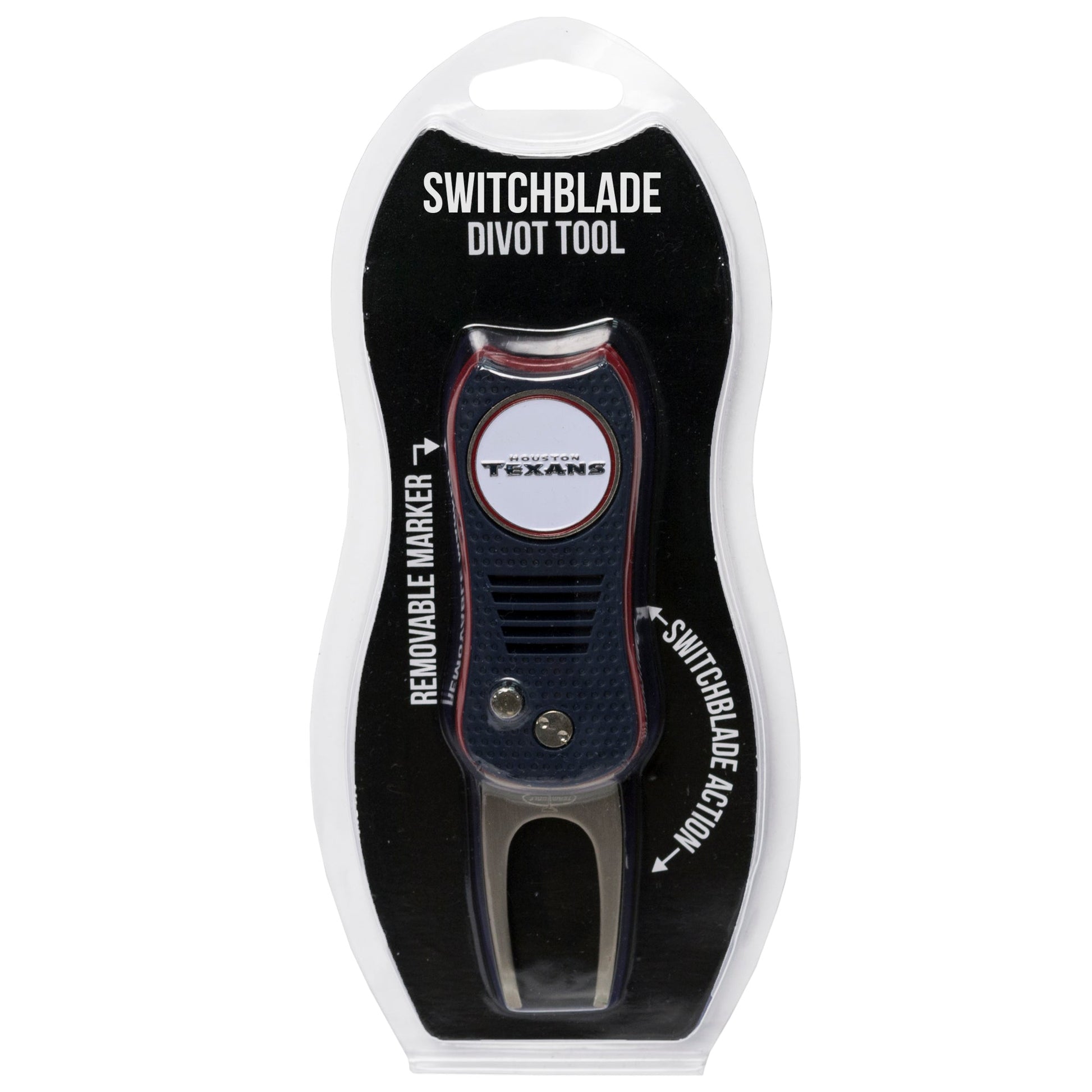 Team Golf HOU Texans Divot Tools - Switchblade Divot Tool - 